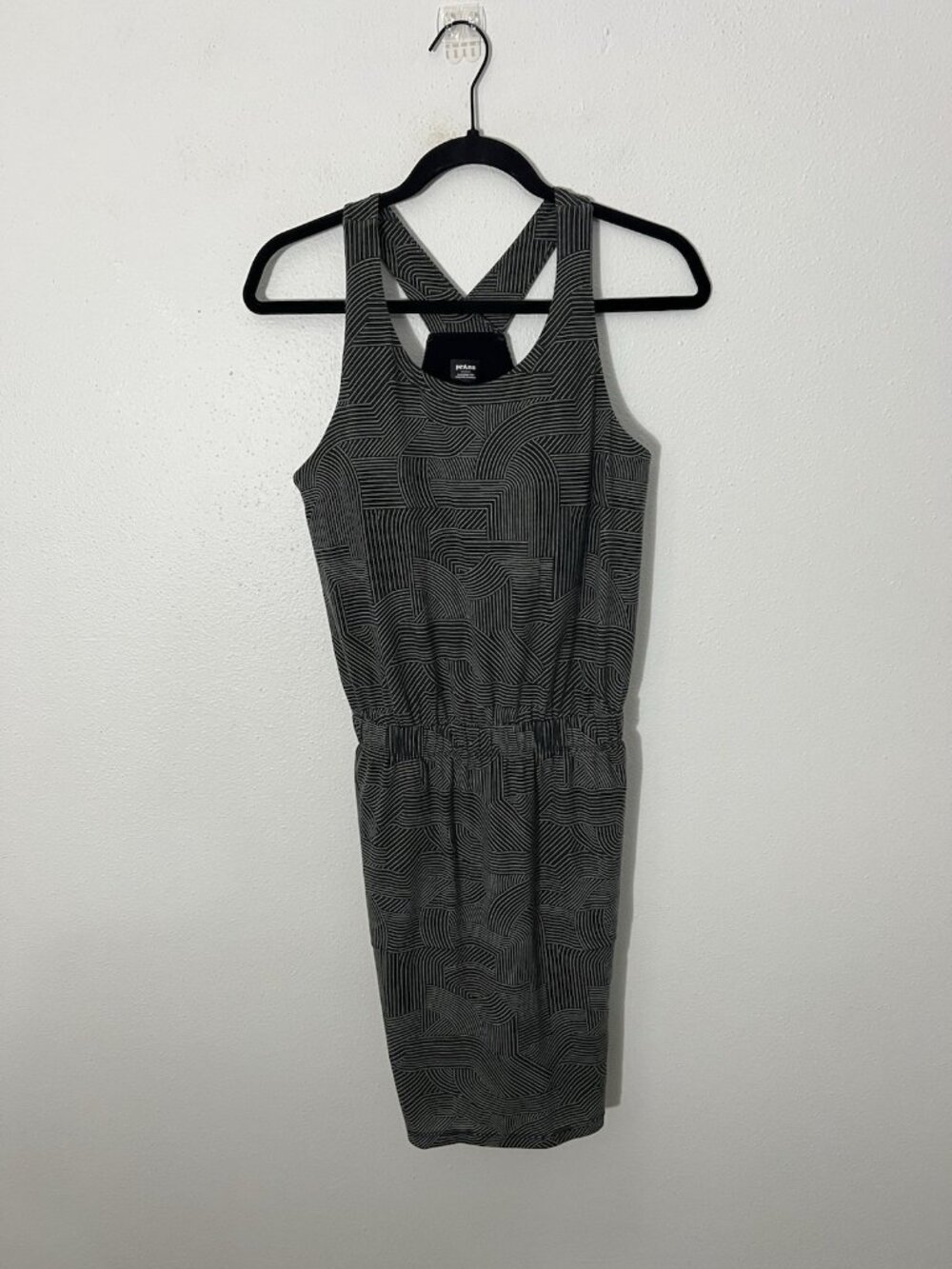 Prana Kamen Dress Size Small Gray Black Linea